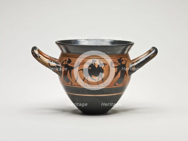 Mastoid (Drinking Cup) with Handles, 500-480 BCE. Creator: Haimon Painter.