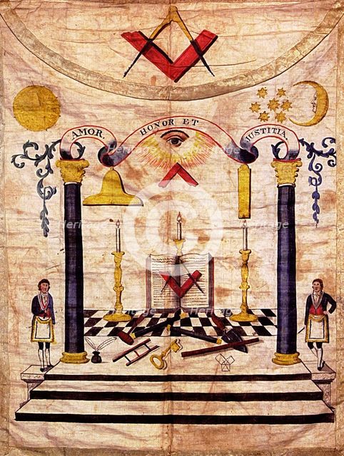 Master Mason Apron, 18th century. Artist: Anonymous  