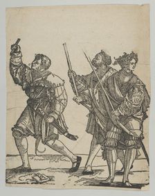 Master of Ceremonies and Torchbearer, from The Wedding Dancers. Creator: Hans Schäufelein the Elder