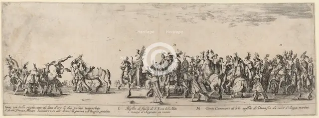 Master of His Excellency's Stables and Twenty Servants, 1633. Creator: Stefano della Bella.