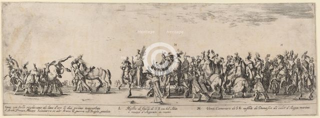 Master of His Excellency's Stables and Twenty Servants, 1633. Creator: Stefano della Bella.