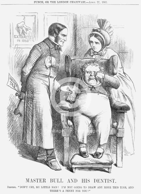 'Master Bull and his Dentist', 1861. Artist: Unknown