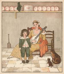 Master Bill Primrose preparing to sing the story c1879. Creator: Randolph Caldecott