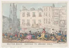 Master Billy's Procession to Grocers Hall, March 8, 1784., March 8, 1784. Creator: Thomas Rowlandson