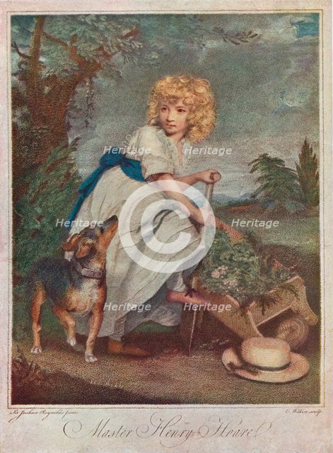 Master Henry Hoare (1784-1836), as a Boy, Gardening, 1883 (1906). Artist: Charles Wilkinson