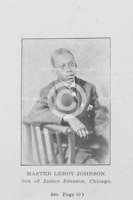 Master Leroy Johnson; Son of James Johnson, Chicago, 1907. Creator: Unknown.