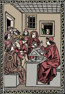 Master with his Students. (Christoforo Landino), 1492, (1917)