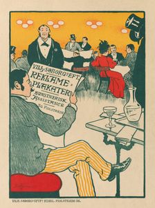 Masters of the Poster: Poster for Exhibition of Artistic Posters of Wilhelm Söborg , c. 1895. Creator: Paul Gustav Fischer (Danish, 1860-1934); Soborg, Copenhagen