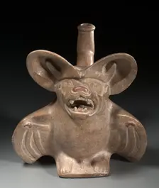 Mastiff (Dog-Faced) Bat Vessel, AD 200-850. Creator: Unknown