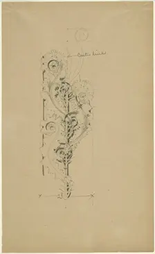McVickers Theater: Sketch for Untitled Ornamental Band, c. 1883-1891. Creator: Louis Sullivan