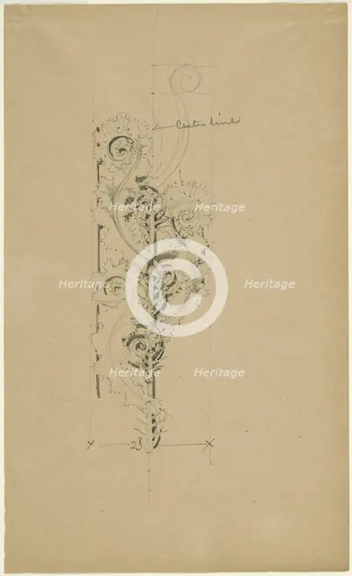 McVickers Theater: Sketch for Untitled Ornamental Band, c. 1883-1891. Creator: Louis Sullivan.