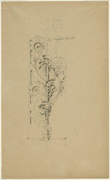 McVickers Theater: Sketch for Untitled Ornamental Band, c. 1883-1891. Creator: Louis Sullivan