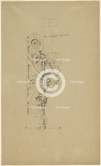 McVickers Theater: Sketch for Untitled Ornamental Band, c. 1883-1891. Creator: Louis Sullivan.