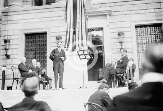 McAneny at "Jefferson" unveiling, 1914. Creator: Bain News Service.