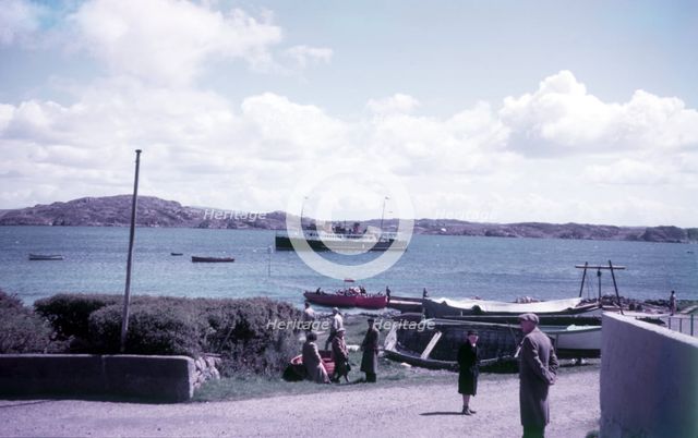 McBrayn's steamer off shore, Isle of Iona, Scotland, c1955.  Creator: Arthur Charles Kirby Ware.