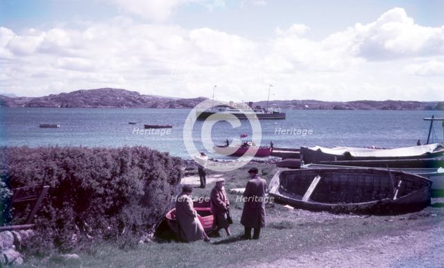 McBrayn's steamer off shore, Isle of Iona, Scotland, c1955.  Creator: Arthur Charles Kirby Ware.