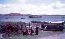 McBrayn's steamer off shore, Isle of Iona, Scotland, c1955. Creator: Arthur Charles Kirby Ware