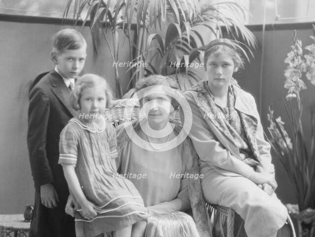 McCormick, Medill, family of, portrait photograph, 1927 May 8. Creator: Arnold Genthe.
