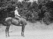 McCulloch, Mrs., daughter of, on horseback, 1929 June 13. Creator: Arnold Genthe