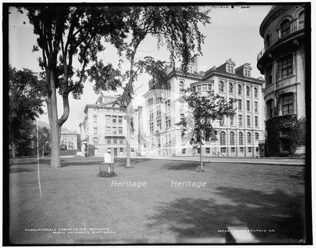 McDonald Engineering Building, McGill University, Montreal, between 1890 and 1901. Creator: William H. Jackson.