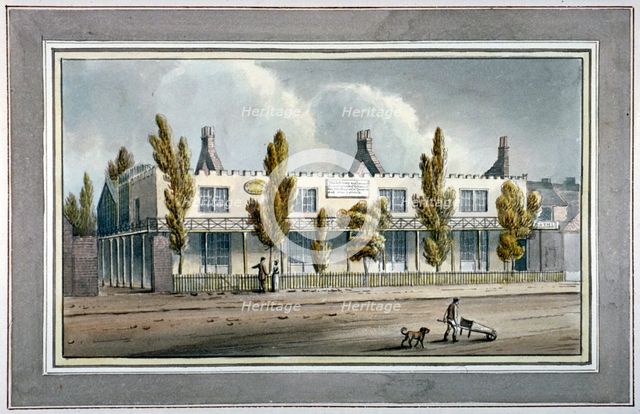McDonald's Infirmary, County Terrace Street, off New Kent Road, Southwark, London, c1825. Artist: Anon