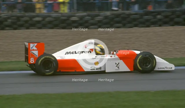 McLaren MP4-8, Ayrton Senna 1993 European Grand Prix at Donington. Creator: Unknown.