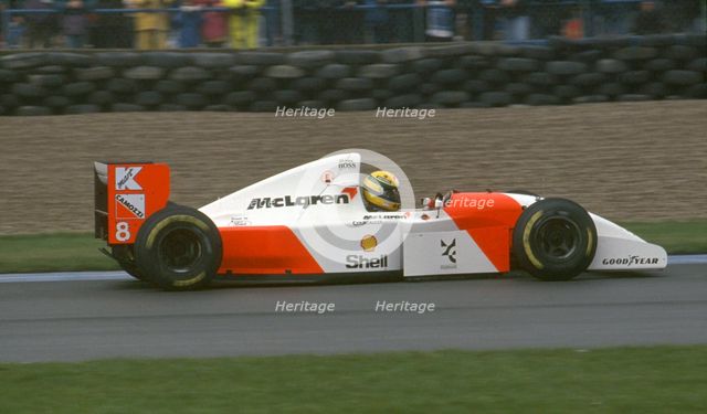 McLaren MP4-8, Ayrton Senna 1993 European Grand Prix at Donington. Creator: Unknown.