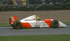 McLaren MP4-8, Ayrton Senna 1993 European Grand Prix at Donington. Creator: Unknown