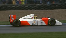 McLaren MP4-8, Ayrton Senna 1993 European Grand Prix at Donington. Creator: Unknown