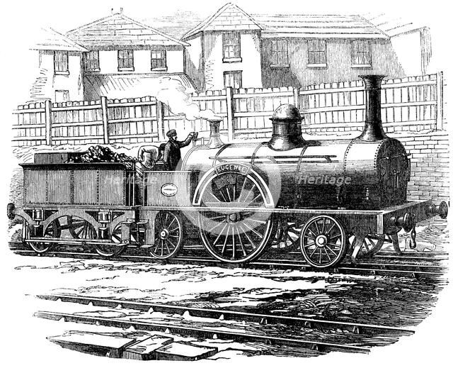 M'Connells British locomotive machine, presented at the Exposition Universelle in Paris, June 1855.