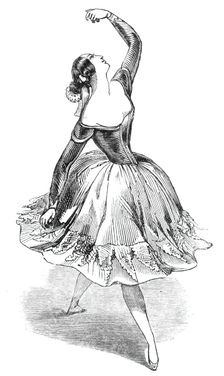 Md.elle Fanny Eissler dancing "The Saragossa", 1844. Creator: Unknown