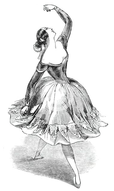 Md.elle Fanny Eissler dancing "The Saragossa", 1844. Creator: Unknown.
