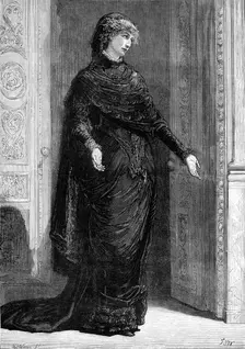 Mdlle. Sarah Bernhardt as Gilberte, in "Frou-Frou," at the Gaiety Theatre, 1880. Creator: William James Palmer