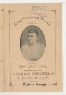 Mdme. Sophie Karp, c1893-01-05. Creator: Unknown
