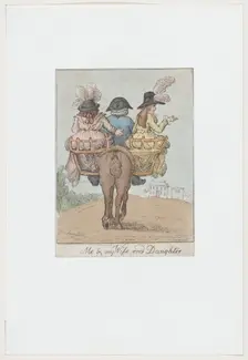 Me and My Wife and Daughter, 1780-1800. Creator: Unknown