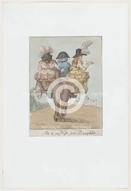 Me and My Wife and Daughter, 1780-1800. Creator: Unknown.