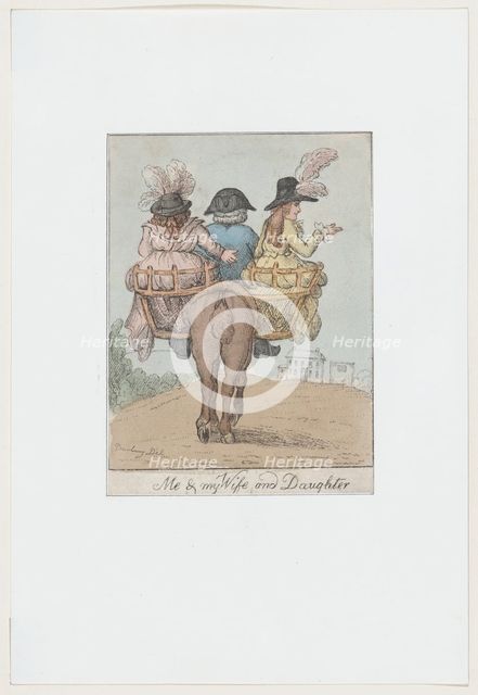 Me and My Wife and Daughter, 1780-1800. Creator: Unknown.