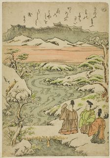 Me, from the series "Tales of Ise in Fashionable Brocade Pictures (Furyu nishiki-e..., c. 1772/73. Creator: Shunsho