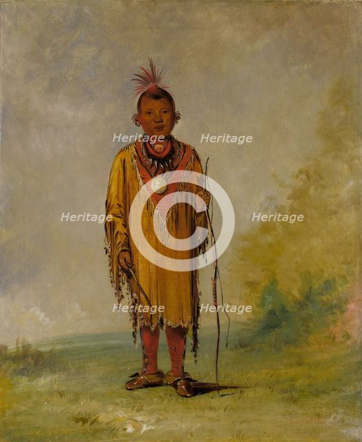 Me-sóu-wahk, Deer's Hair, Favorite Son of Kee-o-kúk, 1835. Creator: George Catlin.