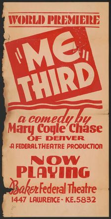 Me Third, Denver, 1936. Creator: Unknown