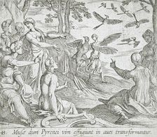 Metamorphosis of the Pierides, published 1606. Creators: Antonio Tempesta, Wilhelm Janson