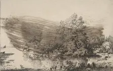 Métairie sur les bords de l'Oise, 1868. Creator: Felix Bracquemond