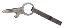 Metal bottle opener carried by Robert Thomas, ca. 1920. Creator: Unknown