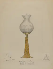 Metal Base Lamp, c. 1936. Creator: Henry Meyers