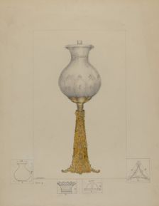 Metal Base Lamp, c. 1936. Creator: Henry Meyers