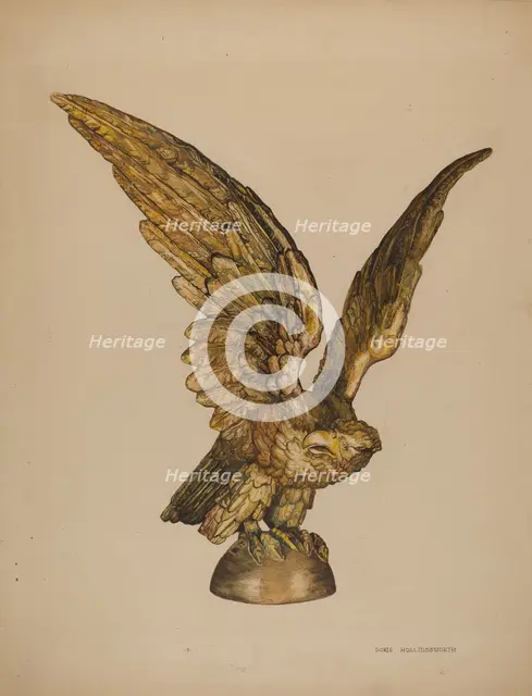 Metal Eagle, c. 1940. Creator: Doris Hollingsworth.