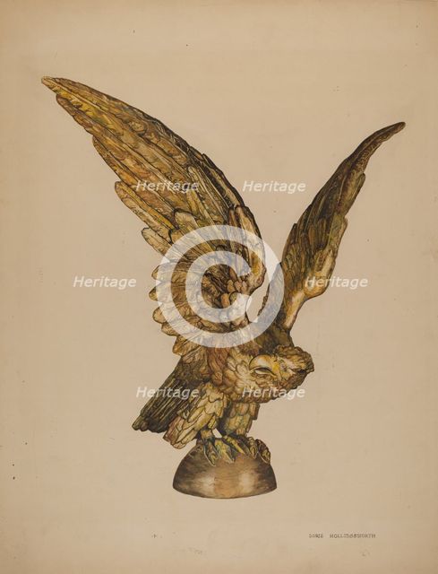 Metal Eagle, c. 1940. Creator: Doris Hollingsworth.