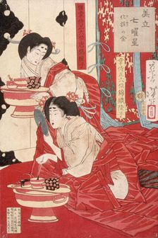 Metal for Tooth Blackening, 12th month, 1878. Creator: Tsukioka Yoshitoshi