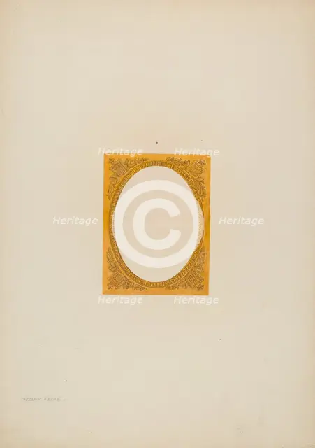 Metal Frame Daguerreotype (Brass), c. 1941. Creator: Frank M Keane.