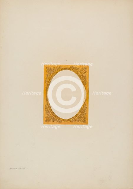 Metal Frame Daguerreotype (Brass), c. 1941. Creator: Frank M Keane.